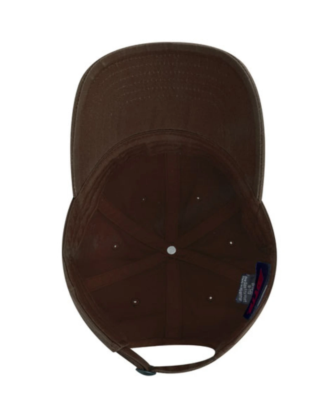 Custom baseball caps in Dark Brown, inside