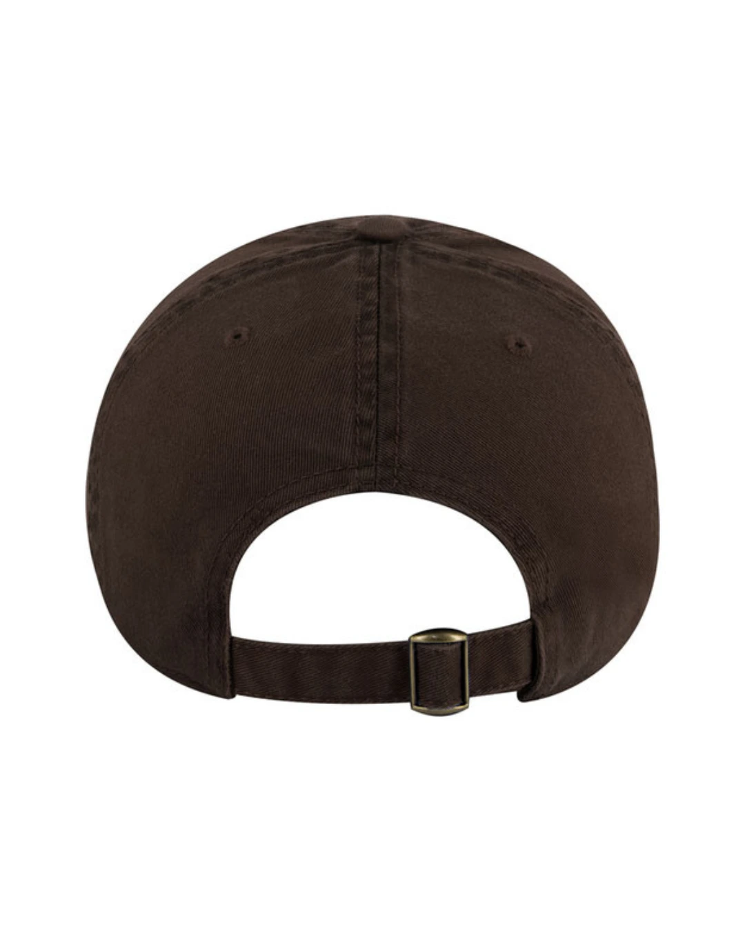 Custom baseball caps in Dark Brown, back