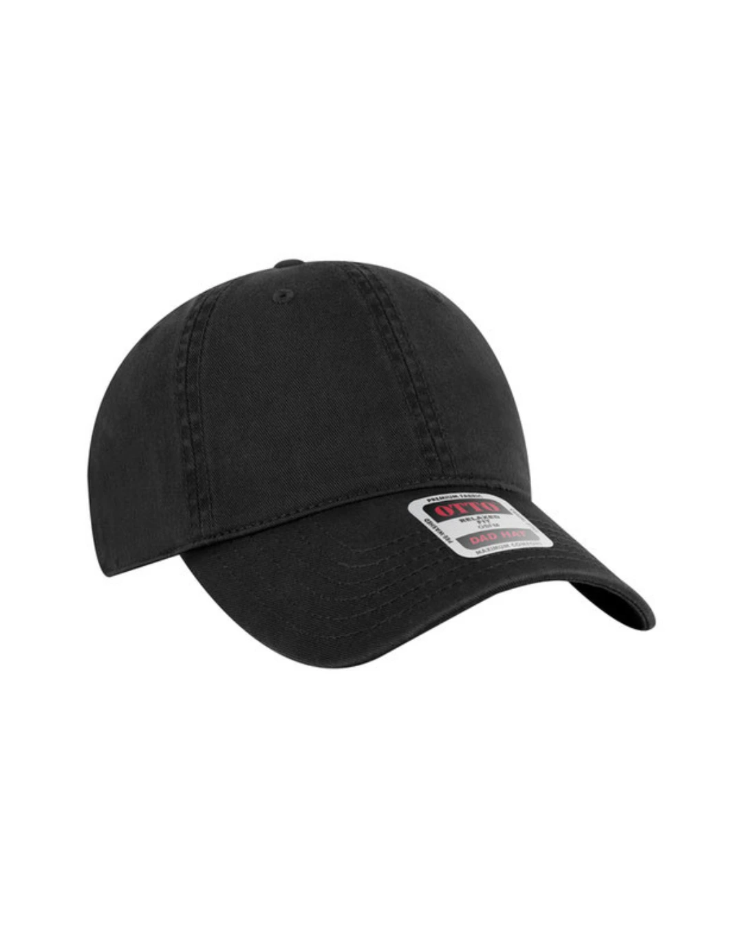 Custom baseball caps in Black, side