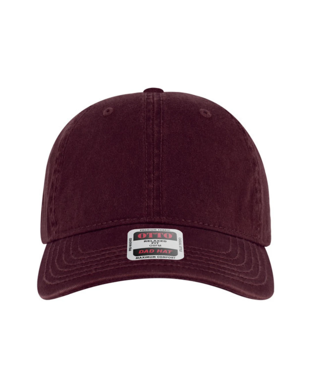 Custom baseball caps in Maroon