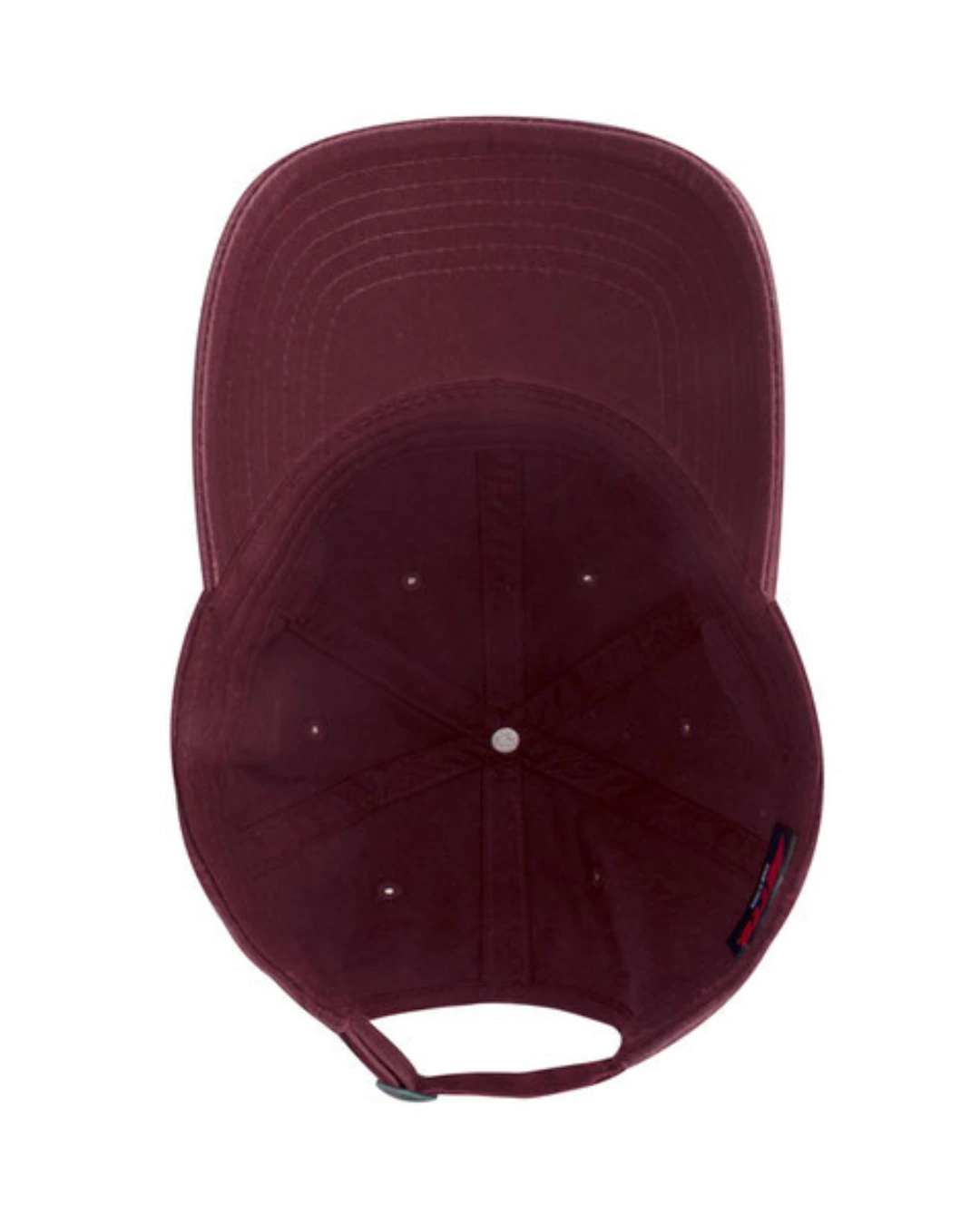 Custom baseball caps in Maroon, inside
