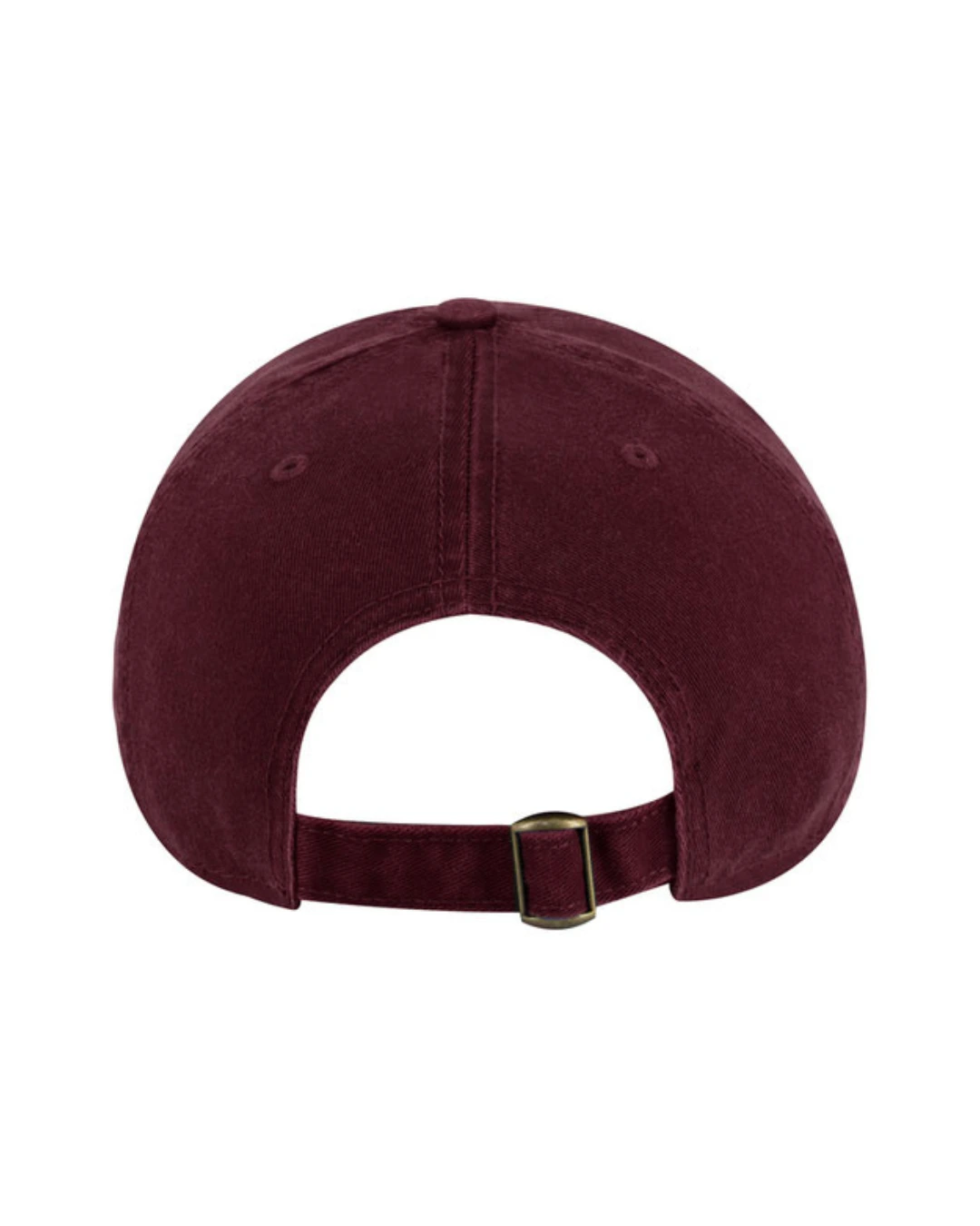 Custom baseball caps in Maroon, back