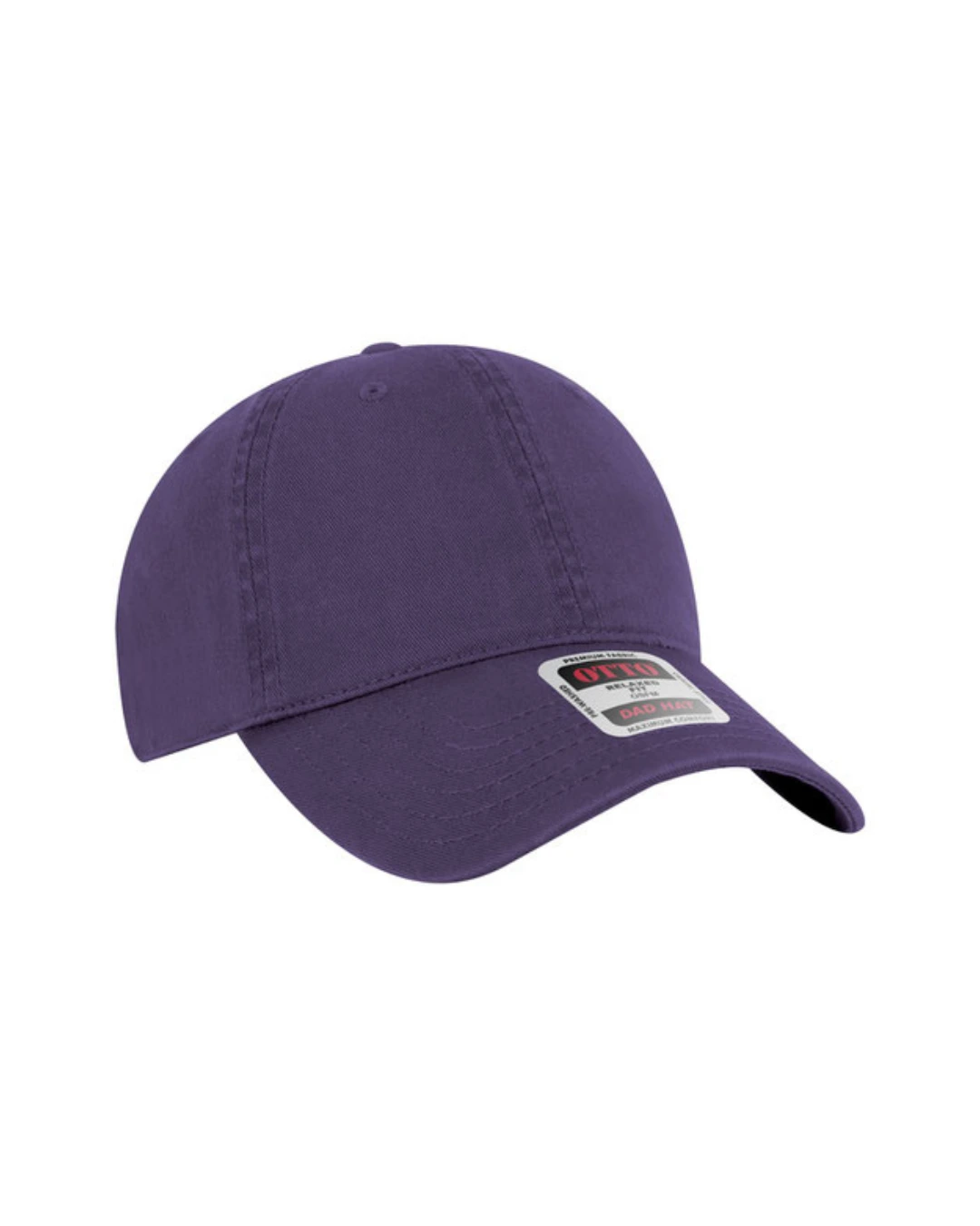 Custom baseball caps in Purple, side