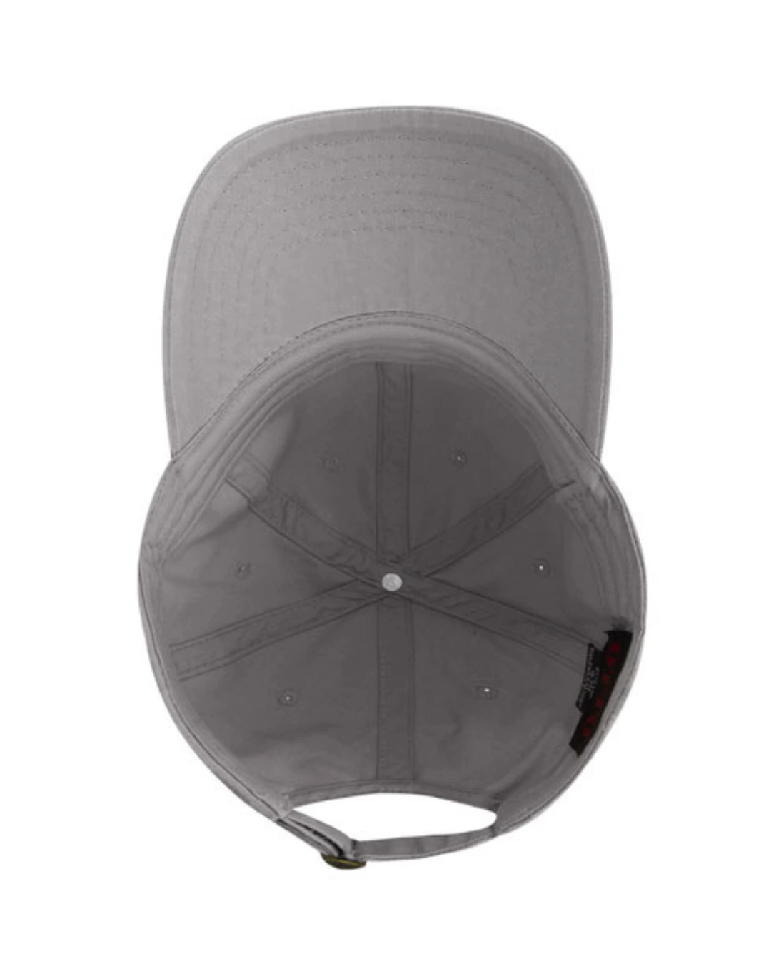 Custom baseball caps in Light Gray, inside