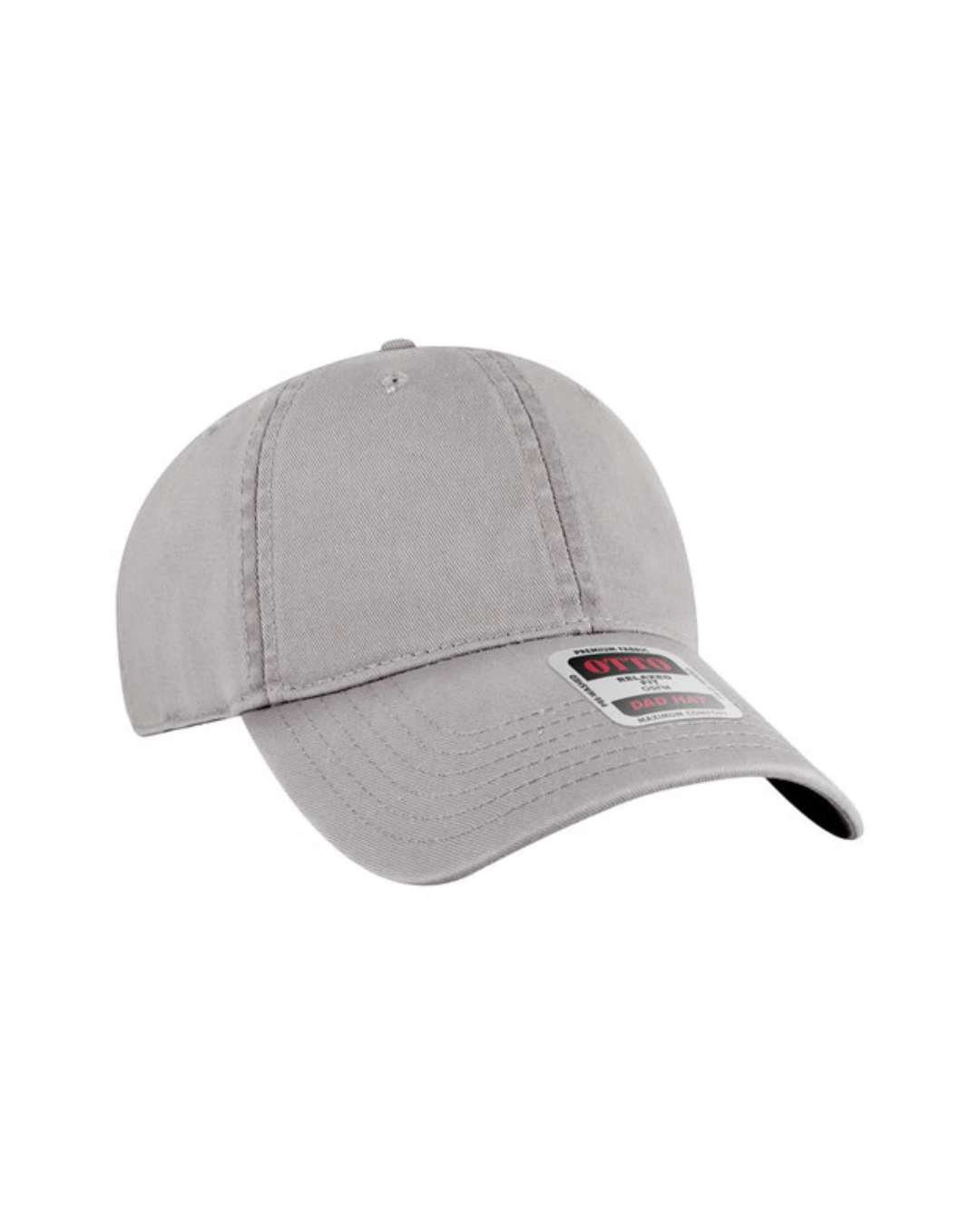 Custom baseball caps in Light Gray, side