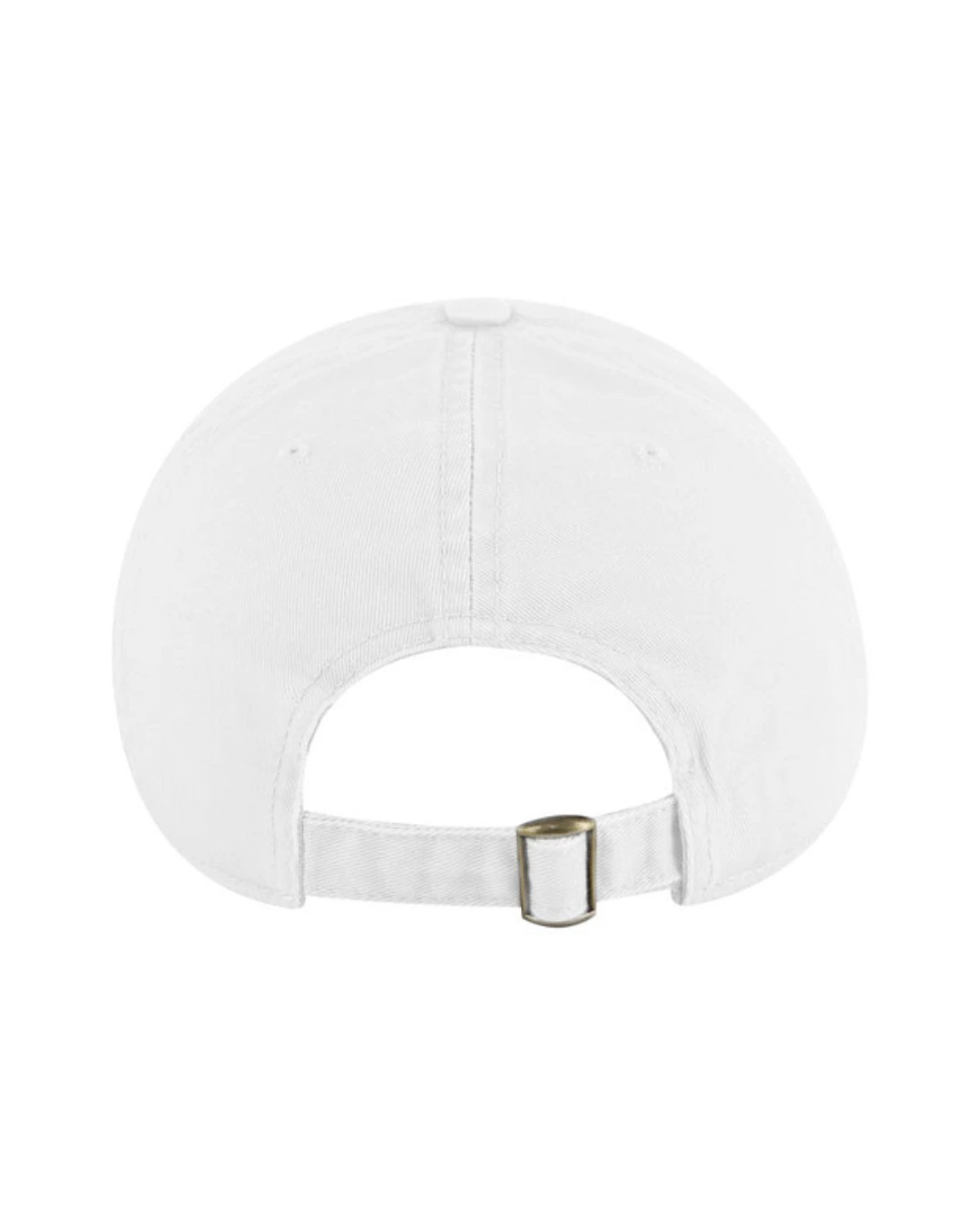 Custom baseball caps in White, back