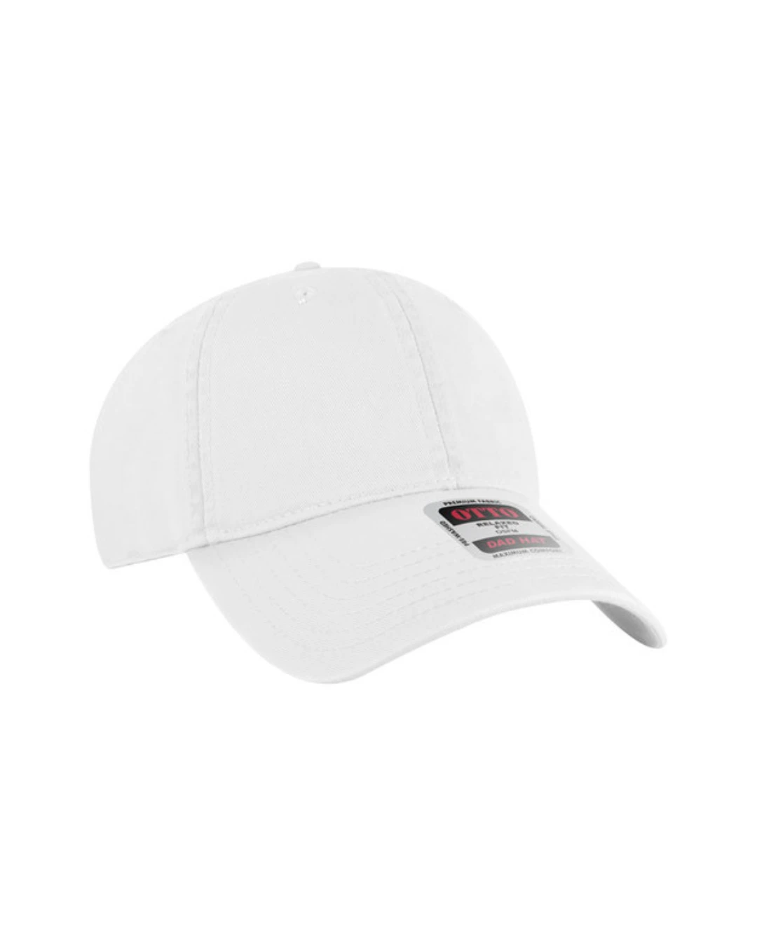 Custom baseball caps in White, side