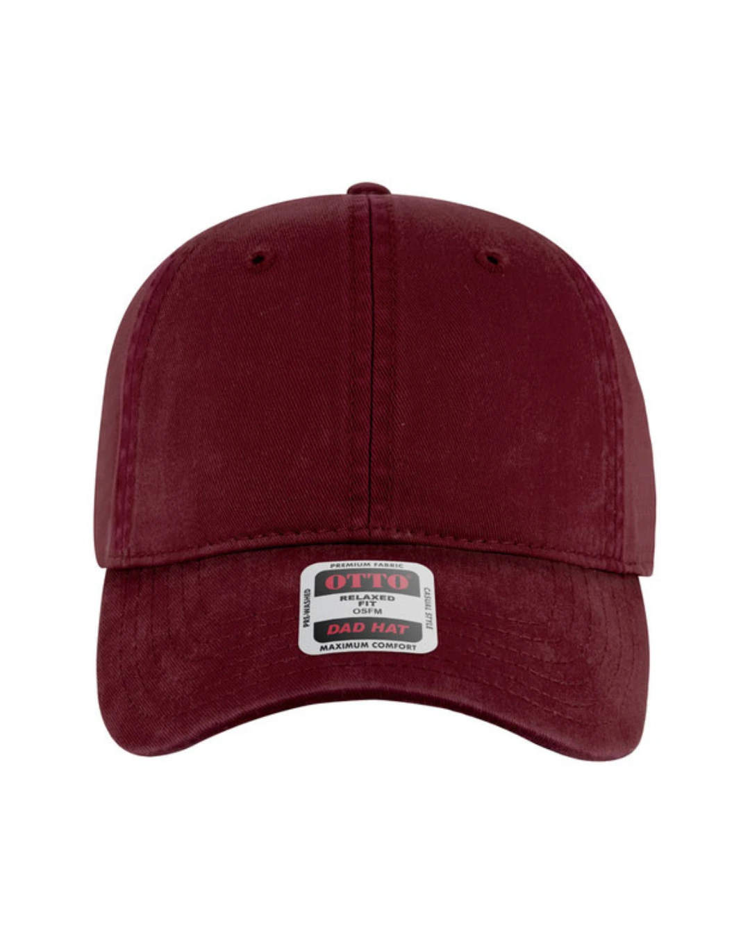 Custom baseball caps in Burgundy Maroon