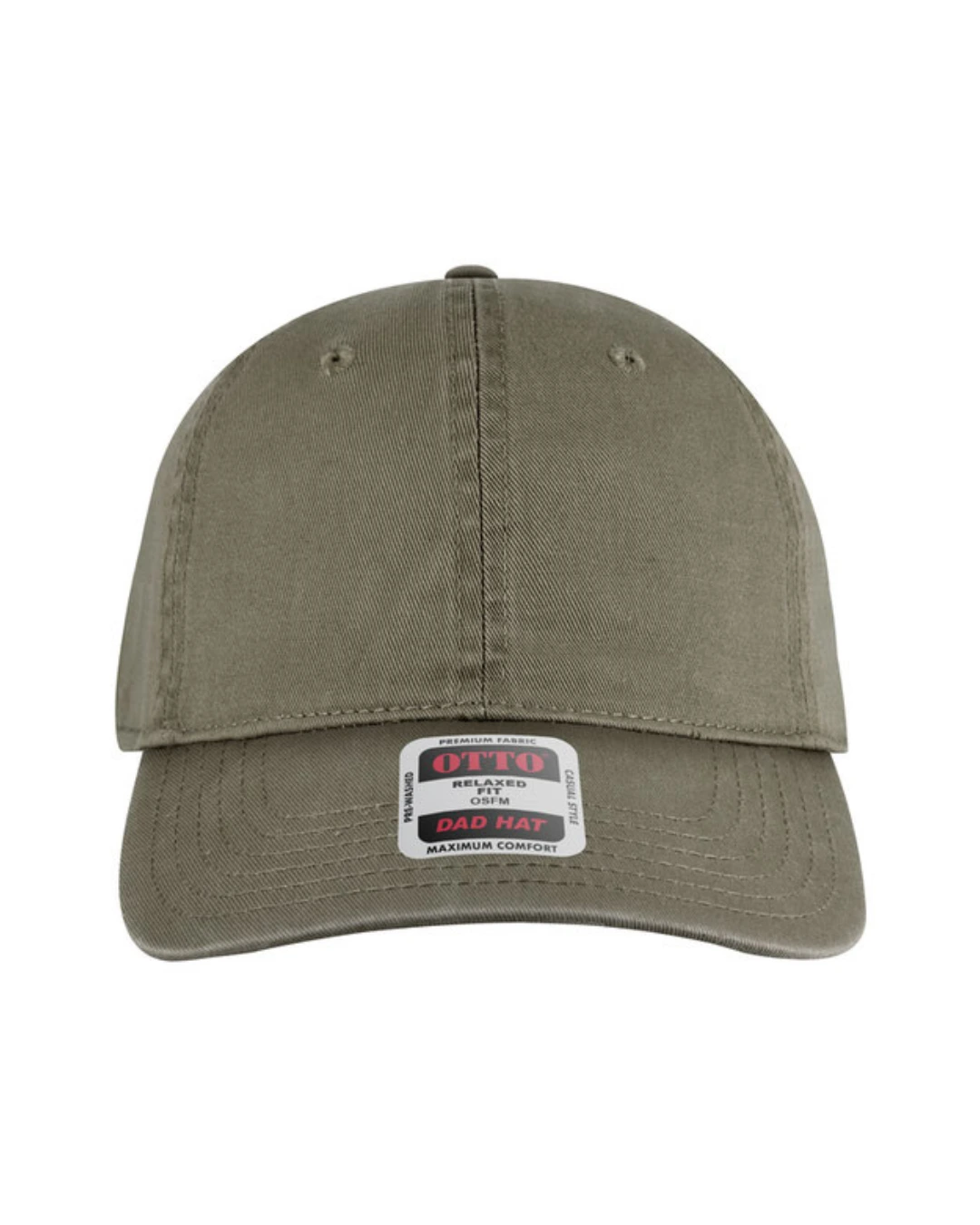 Custom baseball caps in Olive Green