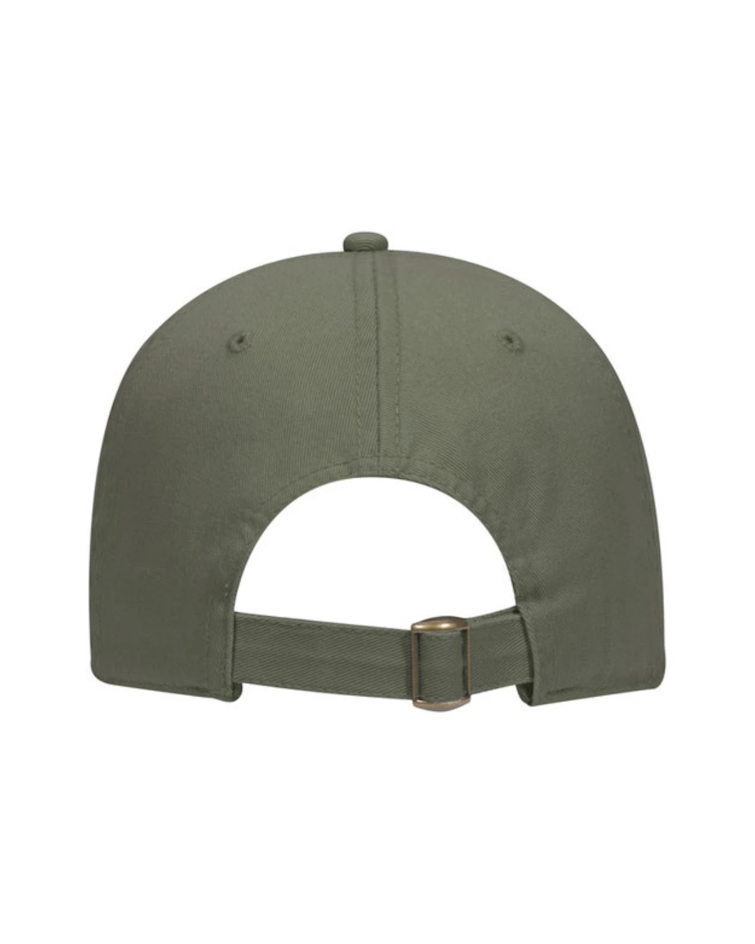 Custom baseball caps in Olive Green, back