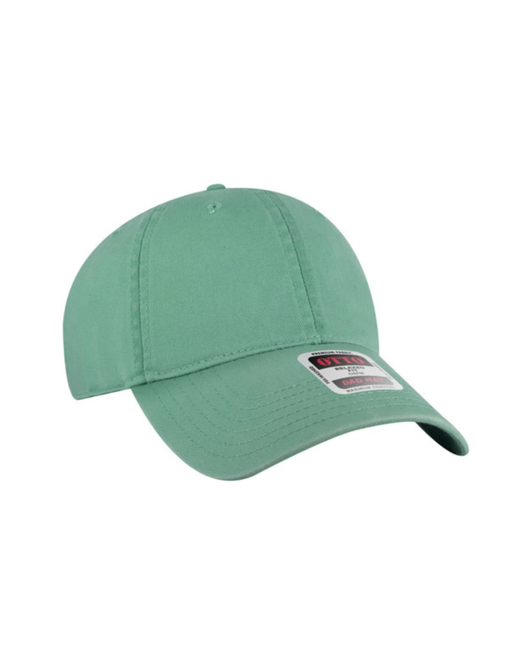 Custom baseball caps in Turquoise, side