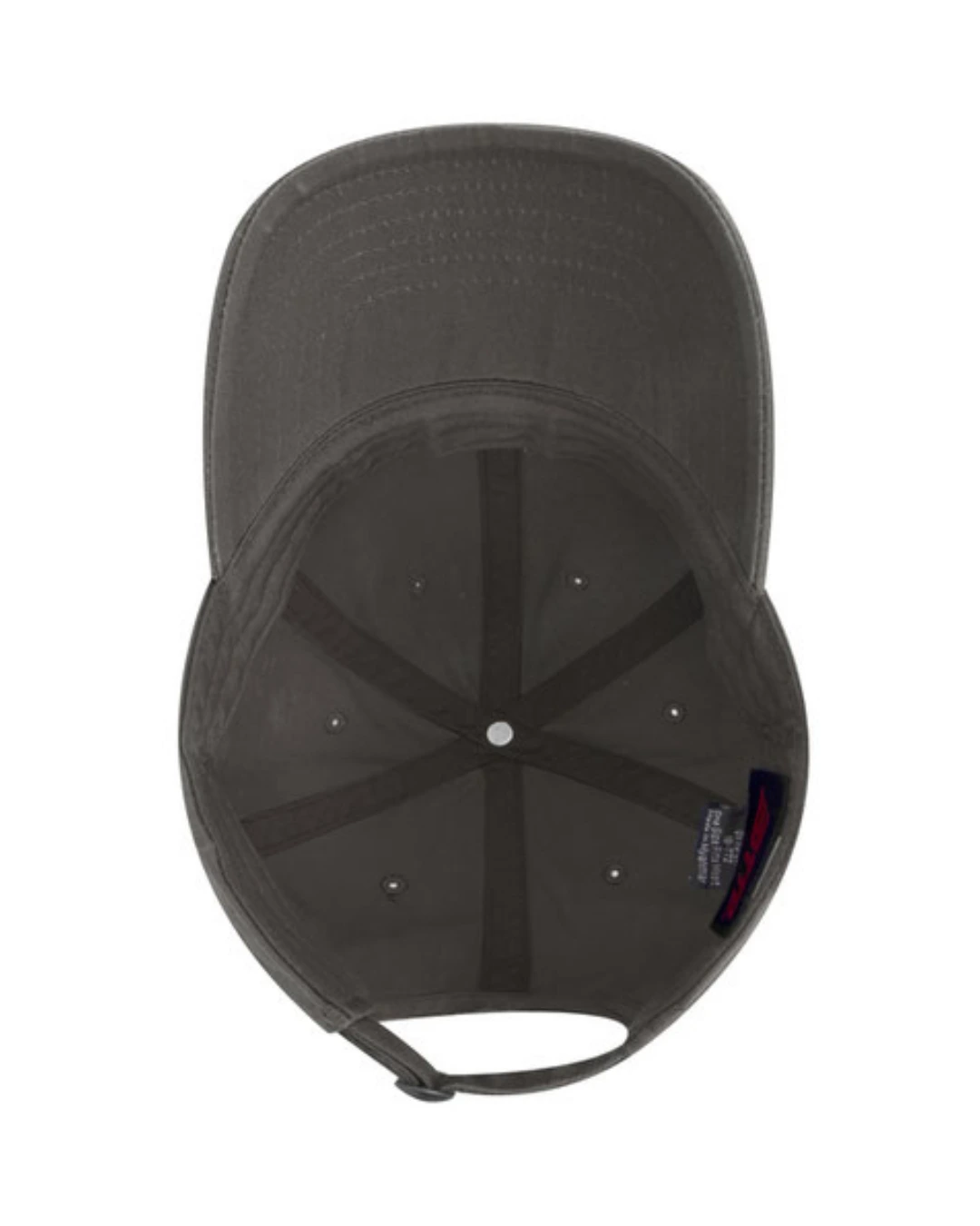 Custom baseball caps in Charcoal Gray, inside