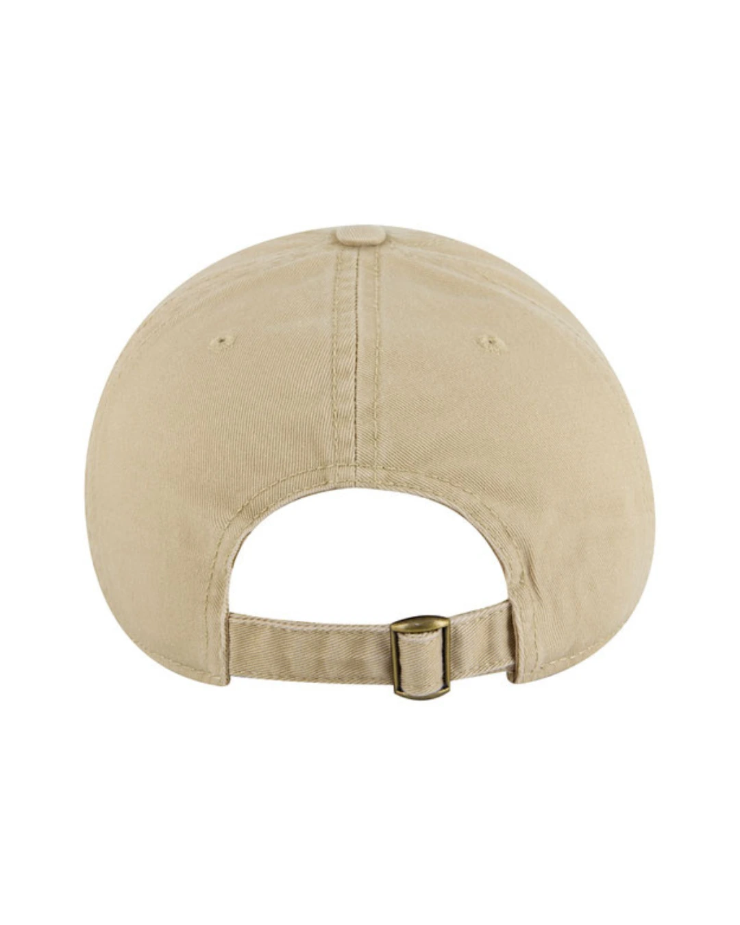 Custom baseball caps in Khaki, back