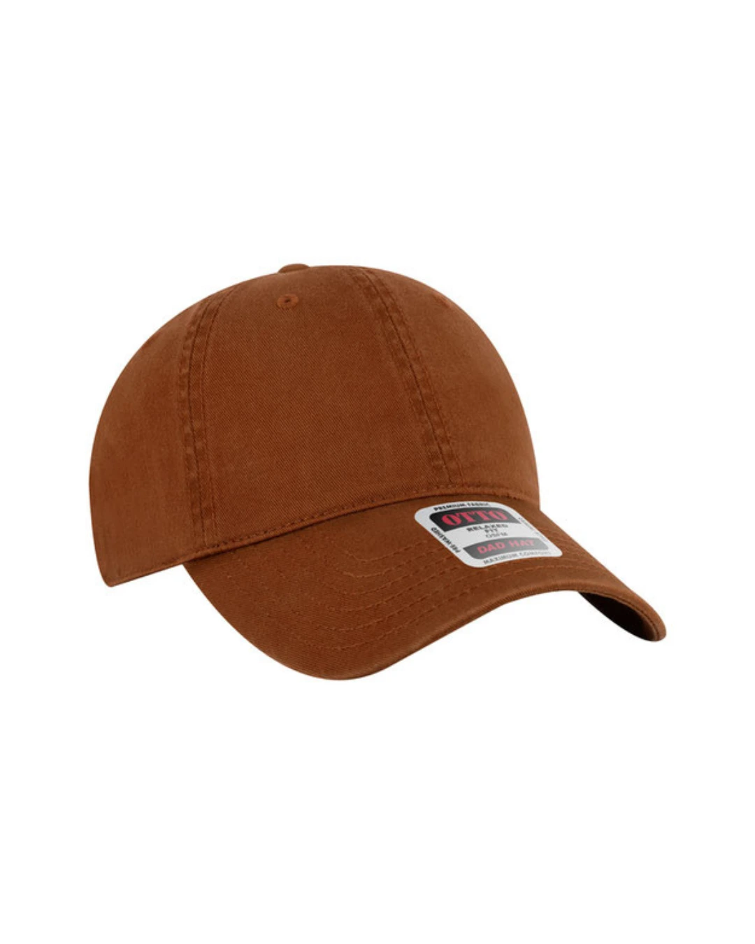 Custom baseball caps in Texas Orage, side