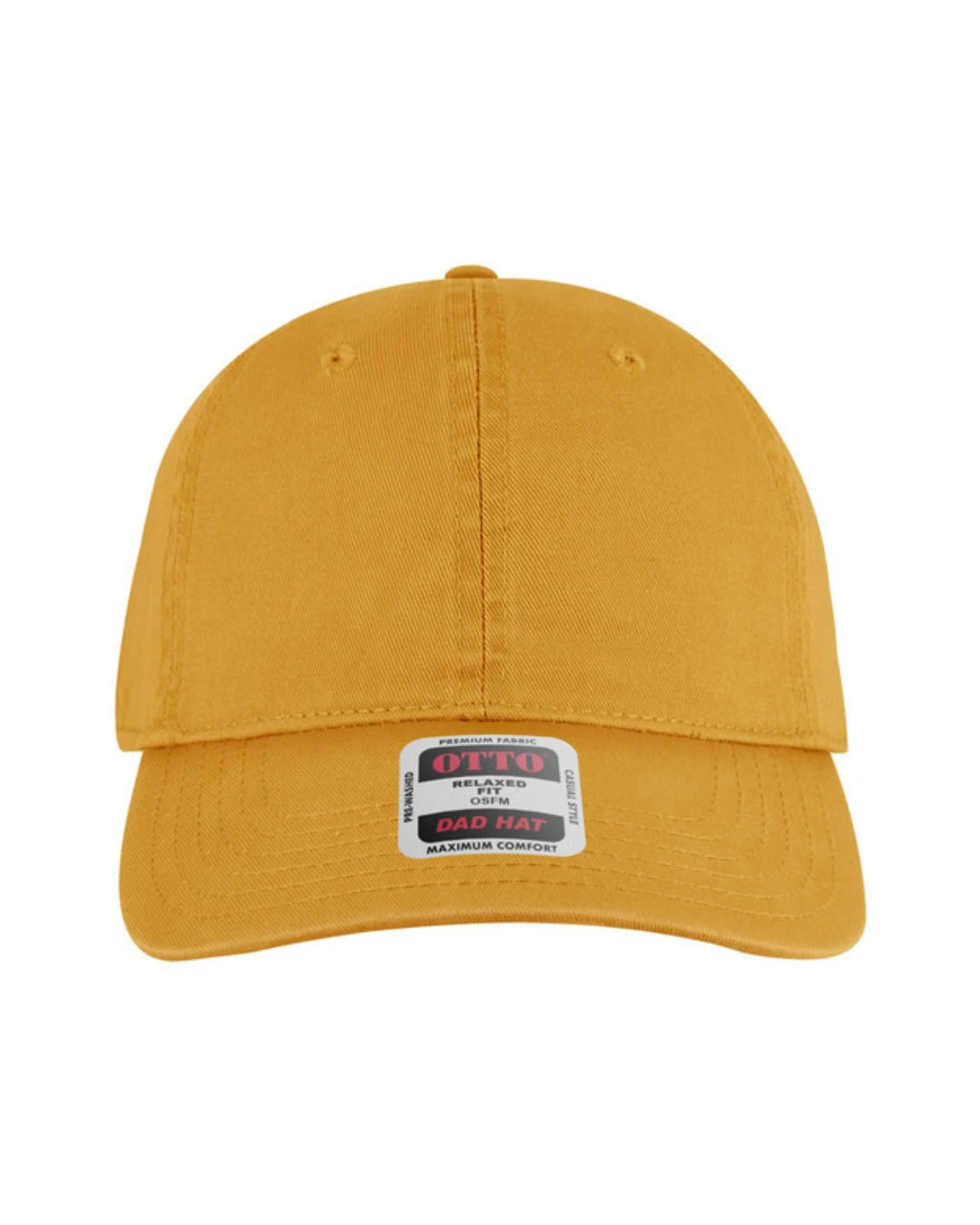 Custom baseball caps in Mustard Yellow
