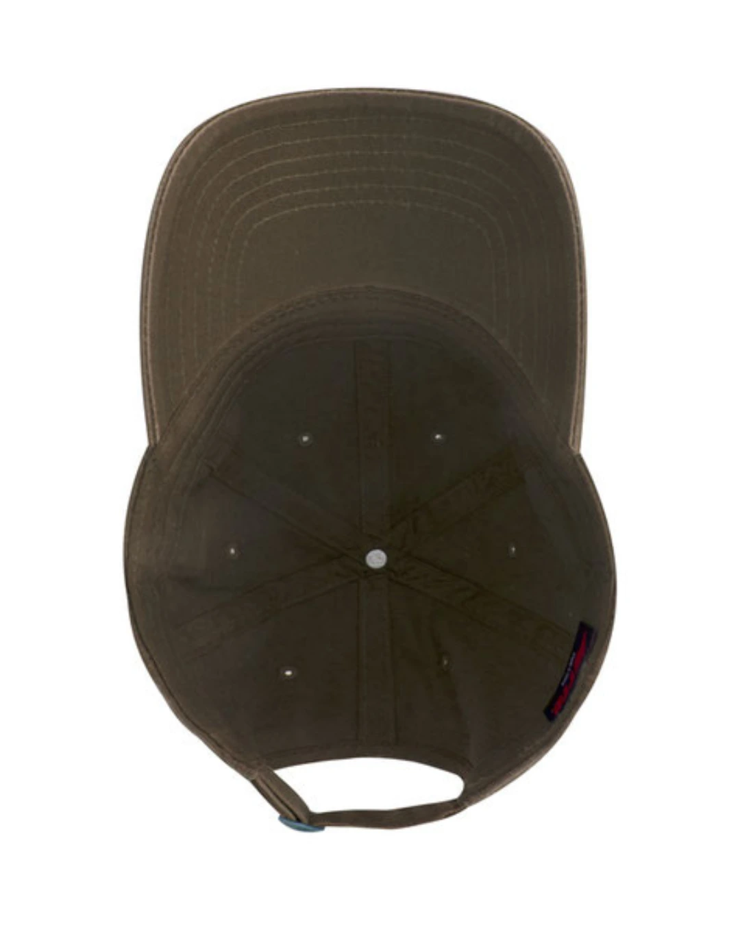 Custom baseball caps in Dark Olive Green, inside