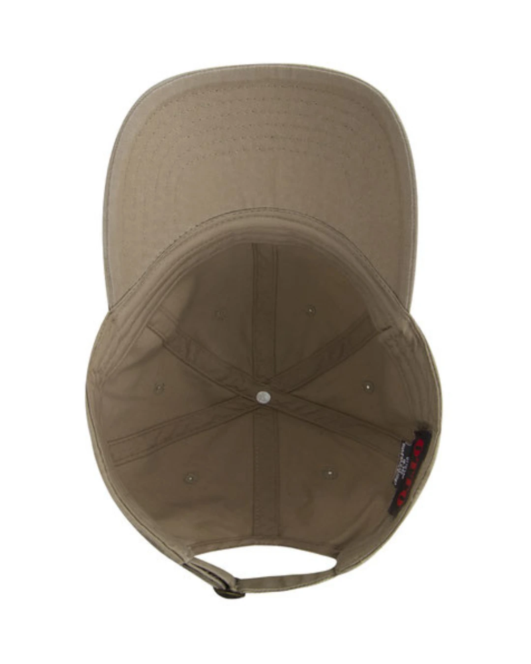Custom baseball caps in Dark Khaki, inside