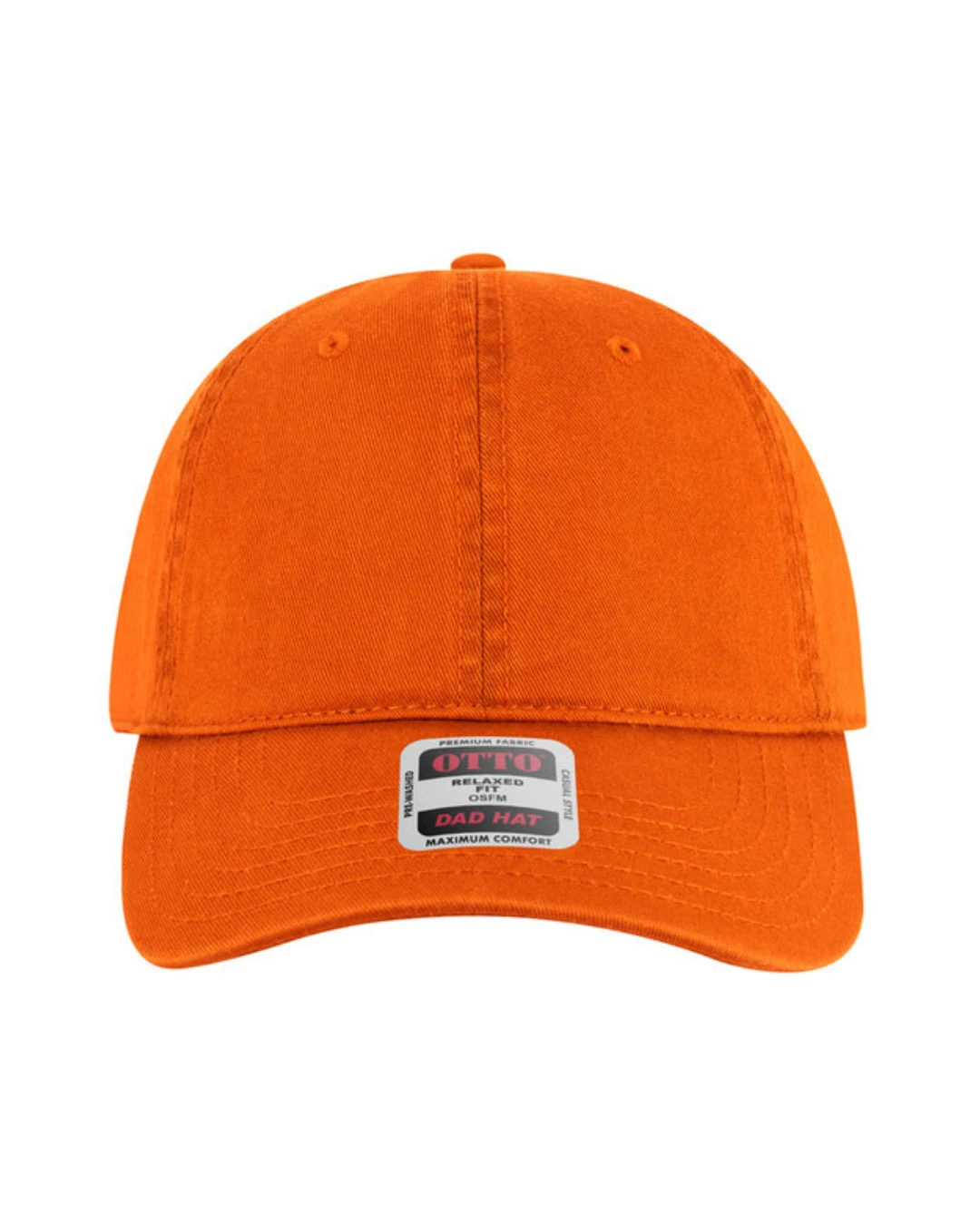 Custom baseball caps in Tropical Orange
