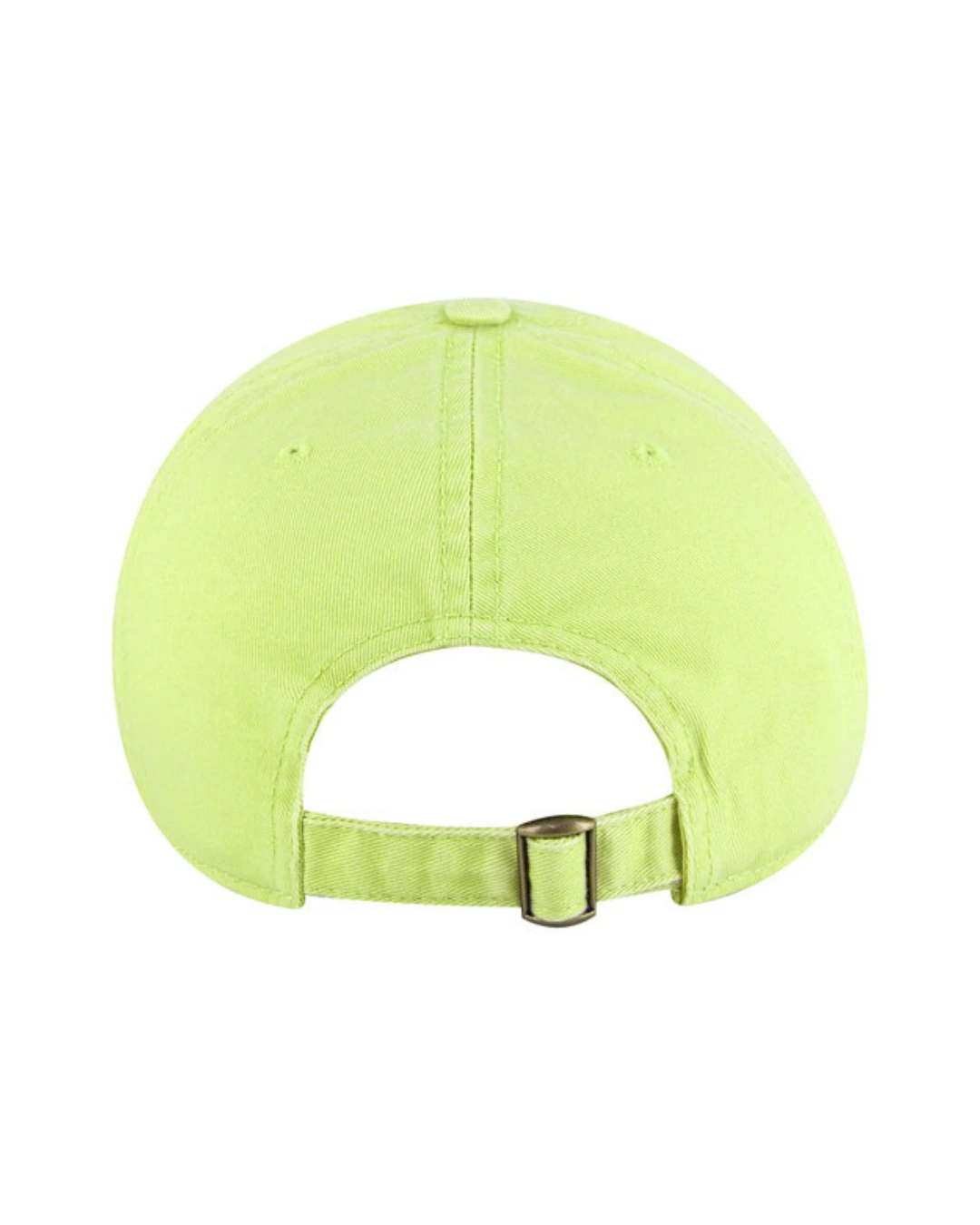 Custom baseball caps in Neon Green, back