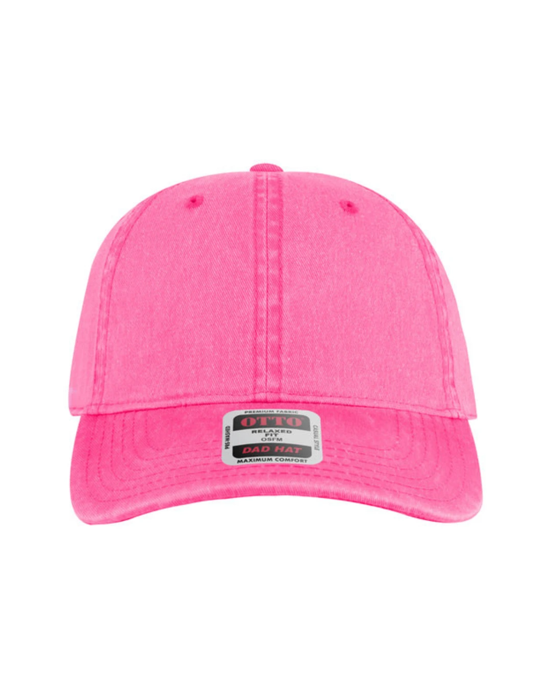 Custom baseball caps in Neon Pink