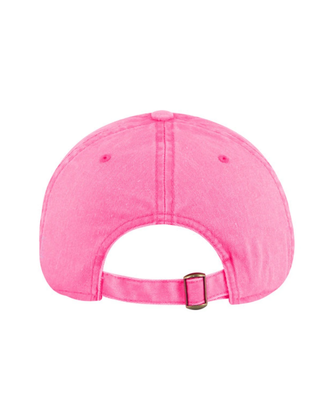 Custom baseball caps in Neon Pink, back