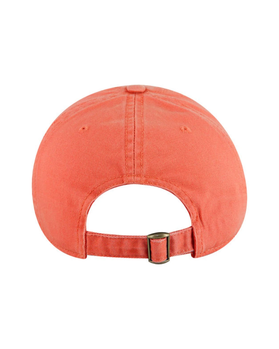 Custom baseball caps in Coral, back