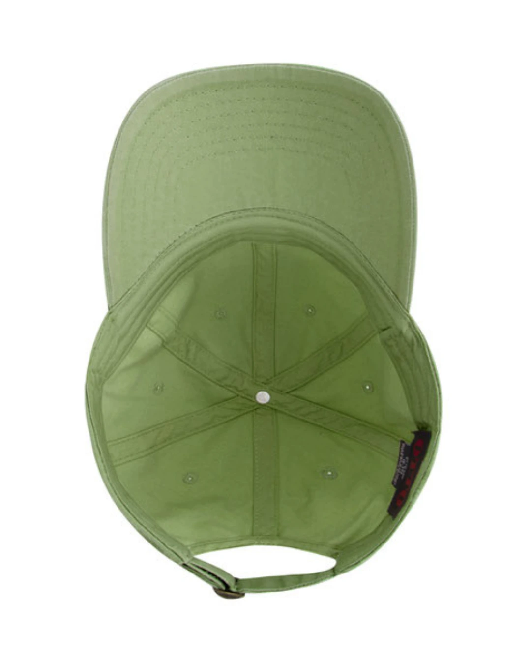Custom baseball caps in Mint Green, inside