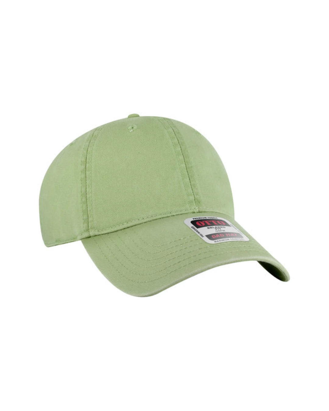 Custom baseball caps in Mint Green, side