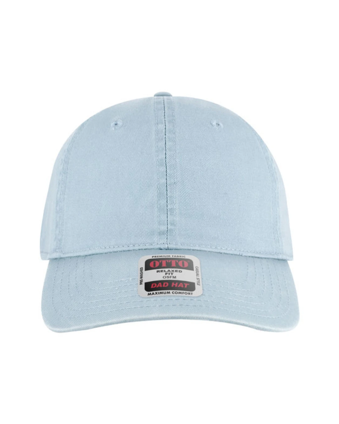 Custom baseball caps in Powder Blue