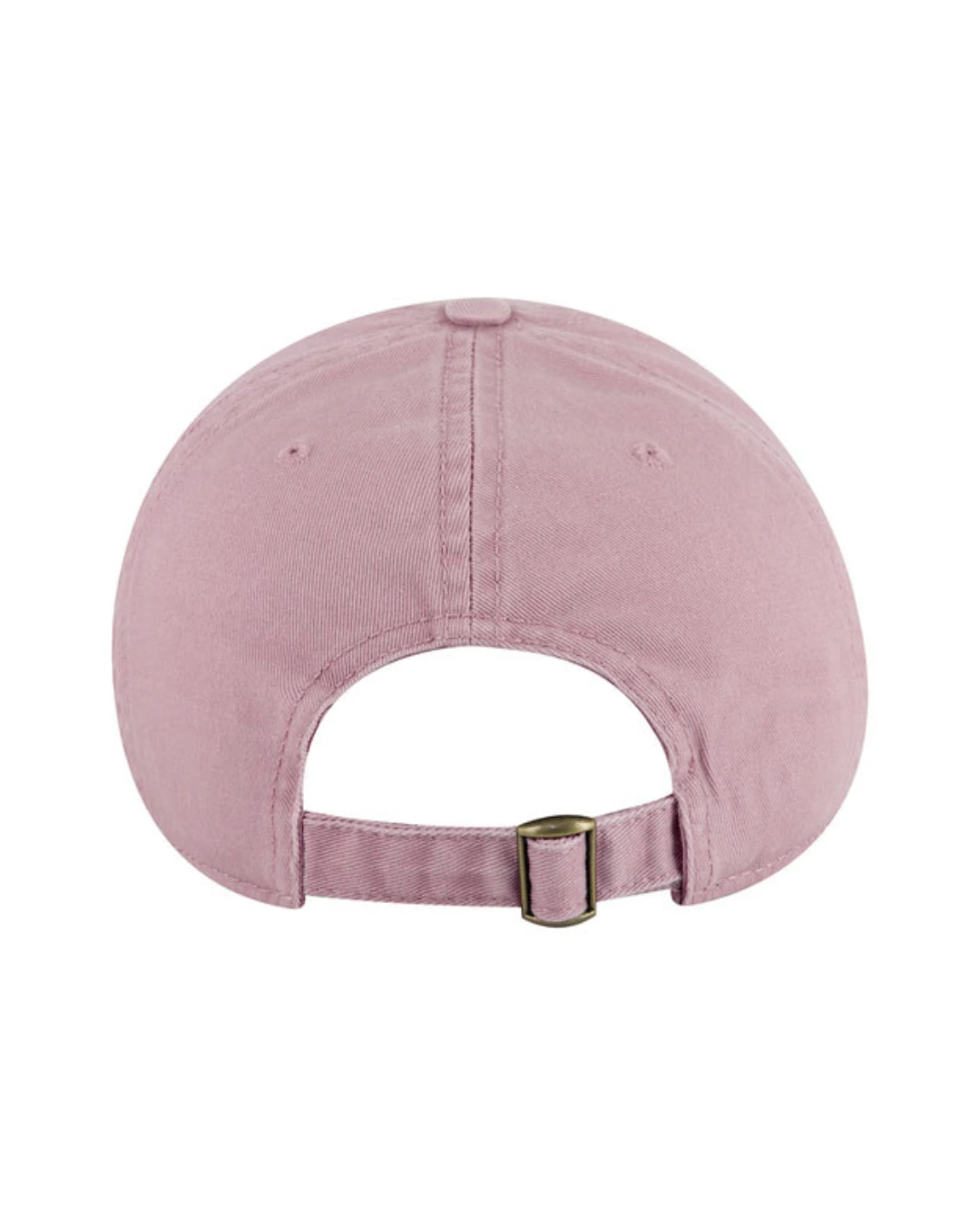 Custom baseball caps in Dusty Rose, back