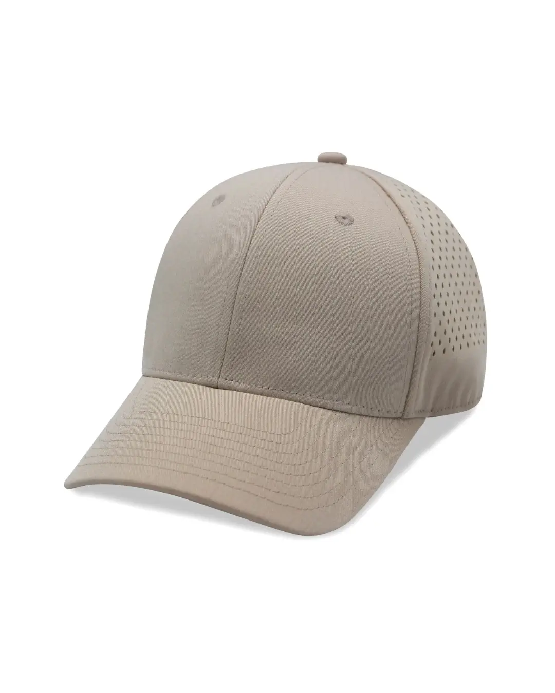 Custom golf hats in Beige Side