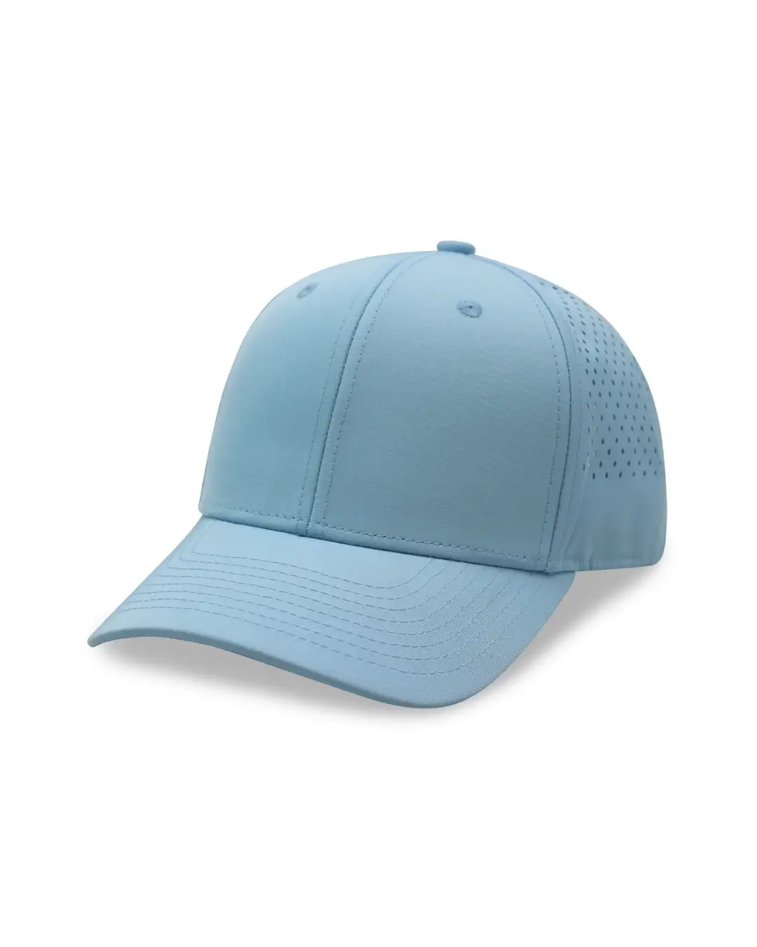 Custom golf hats in Columbia Blue Side