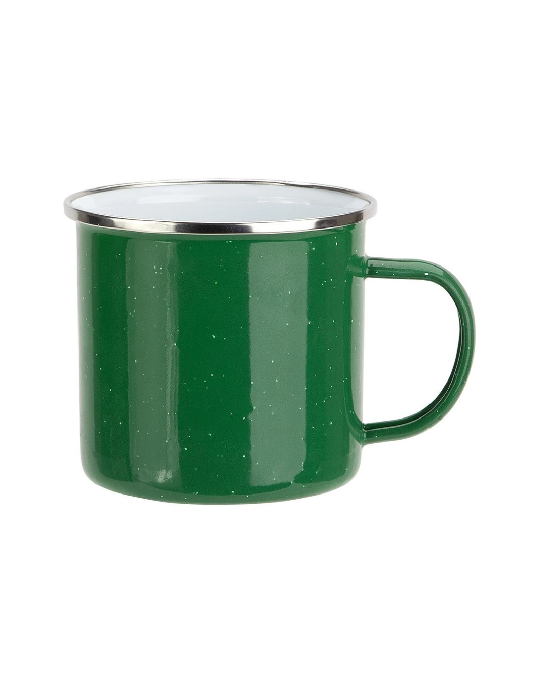 Custom enamel camp mug in Forest Green by Brandevois