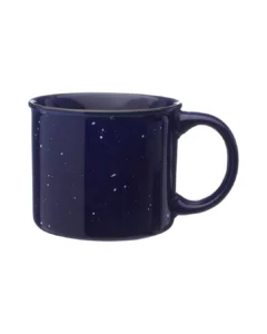 Custom speckled campfire camp mug in Navy Blue by Brandevois