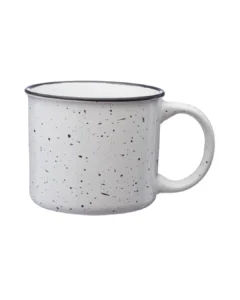 Custom speckled campfire camp mug in White by Brandevois
