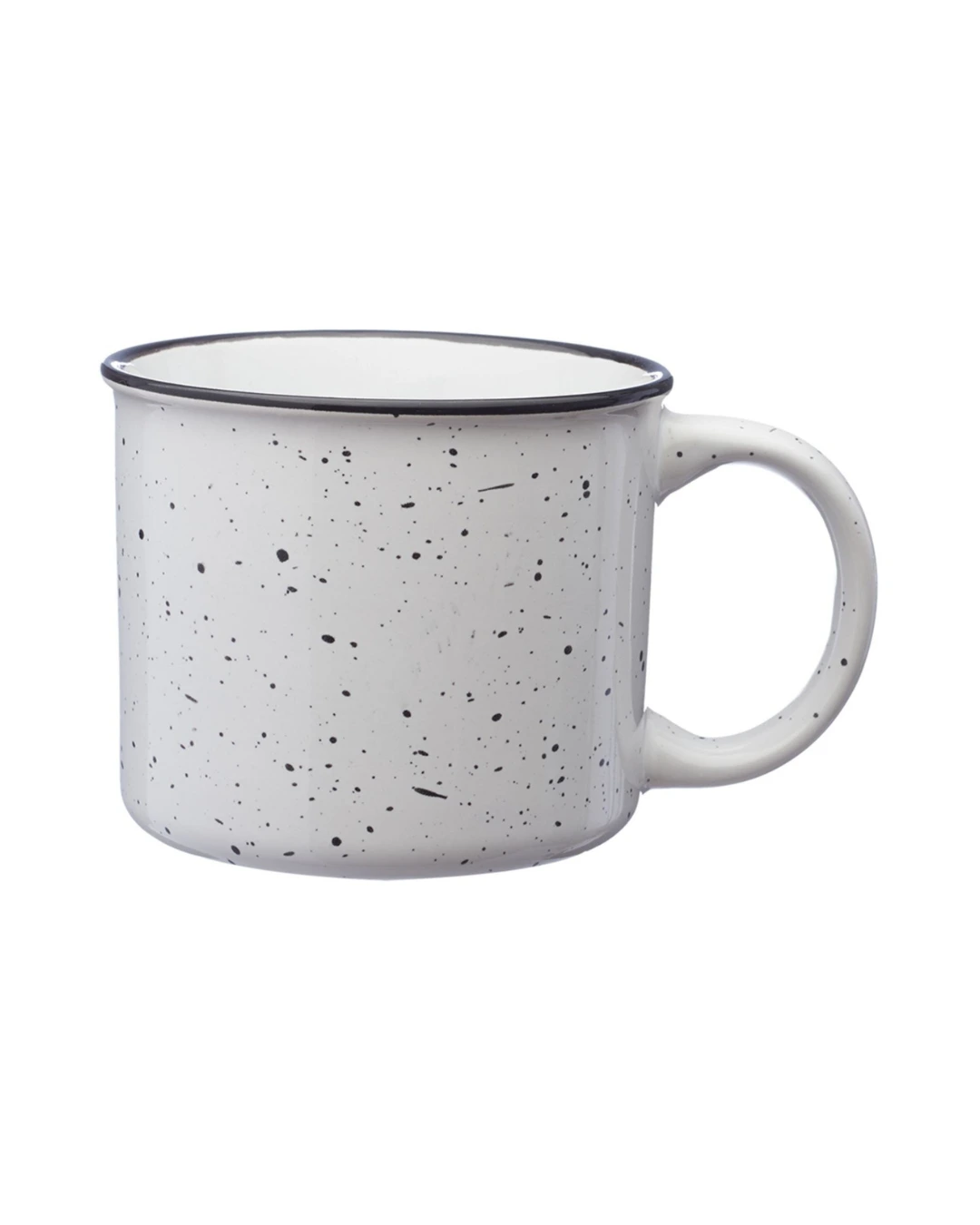 Custom speckled campfire camp mug in White by Brandevois