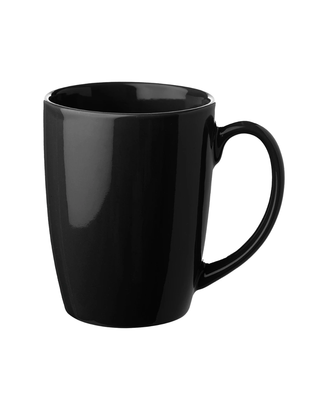 Custom glossy promotional coffee mug in Black by Brandevois