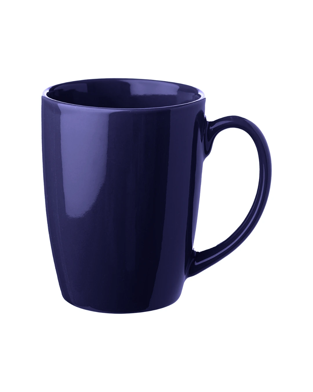 Custom glossy promotional coffee mug in Cobalt Blue by Brandevois