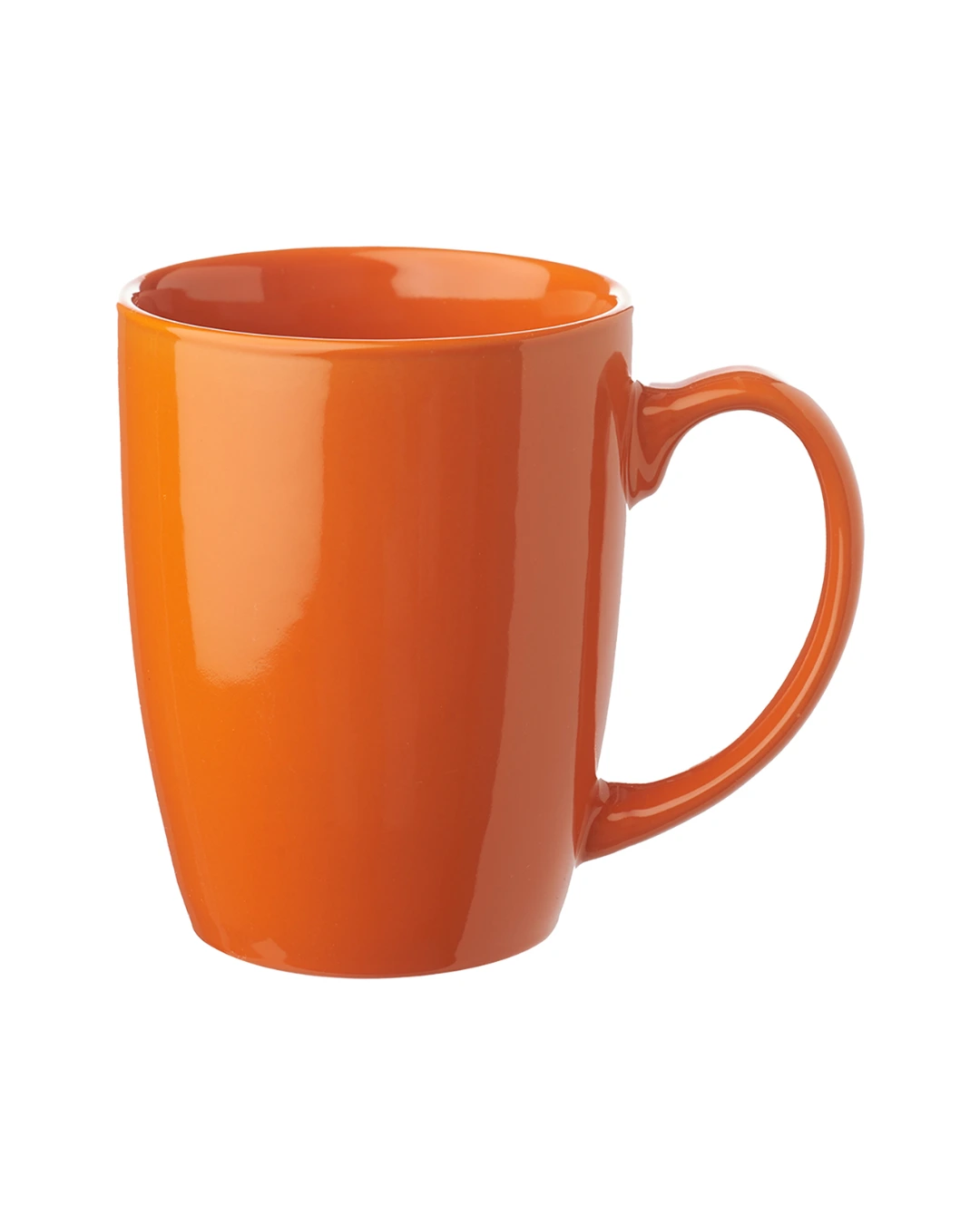 Custom glossy promotional coffee mug in Orange by Brandevois