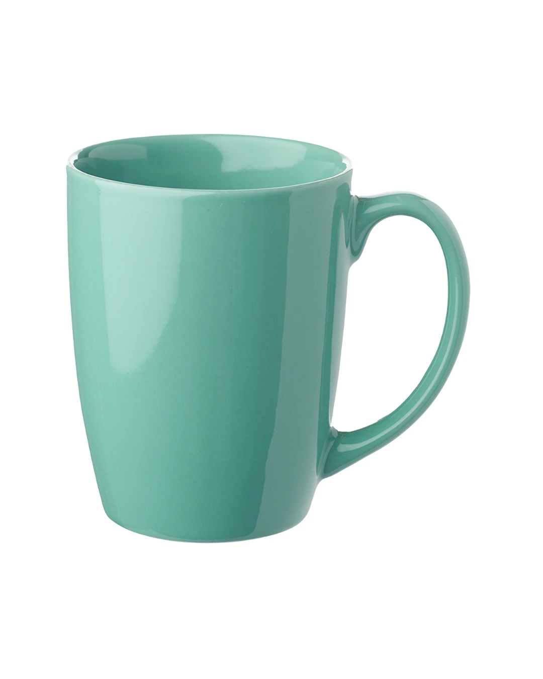 Custom glossy promotional coffee mug in Teal by Brandevois