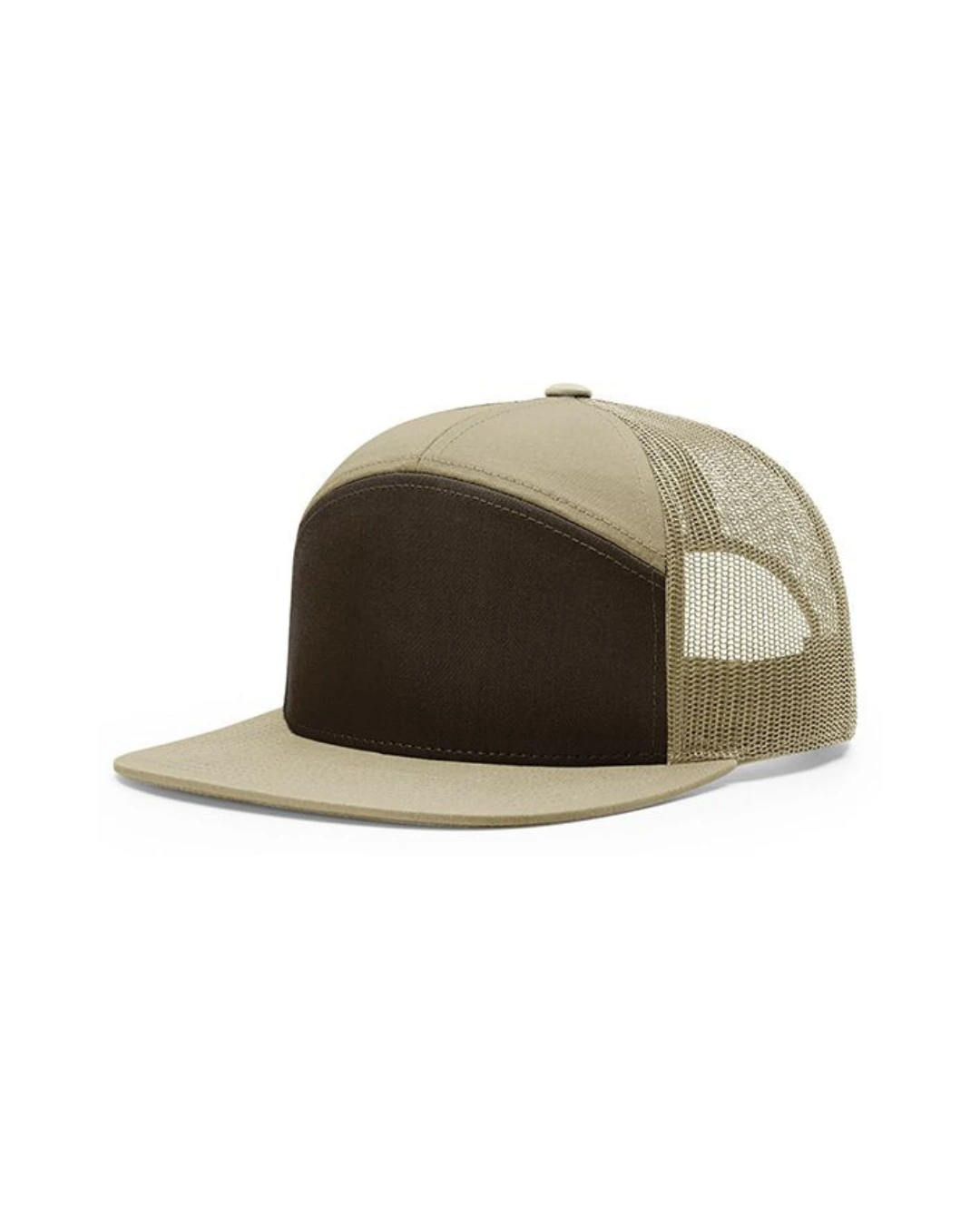 Custom trucker hats in Brown Khaki Olive
