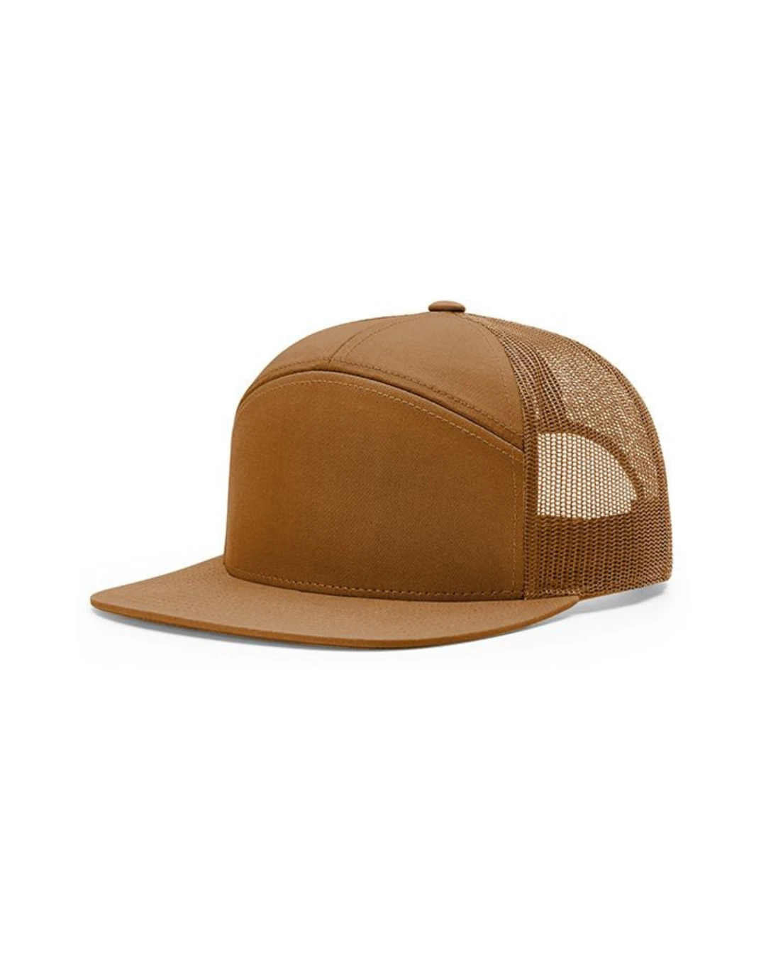 Custom trucker hats in Caramel