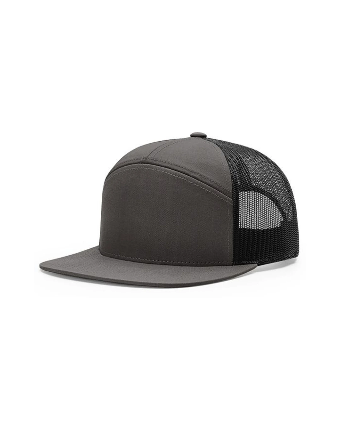 Custom trucker hats in Charcoal Black