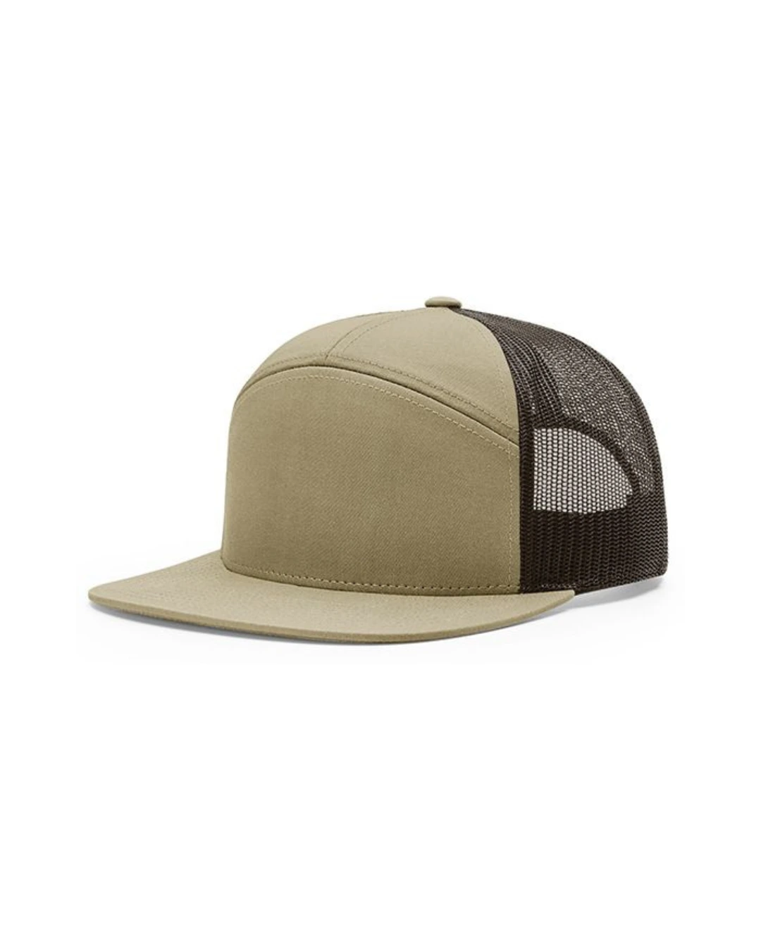 Custom trucker hats in Khaki Brown