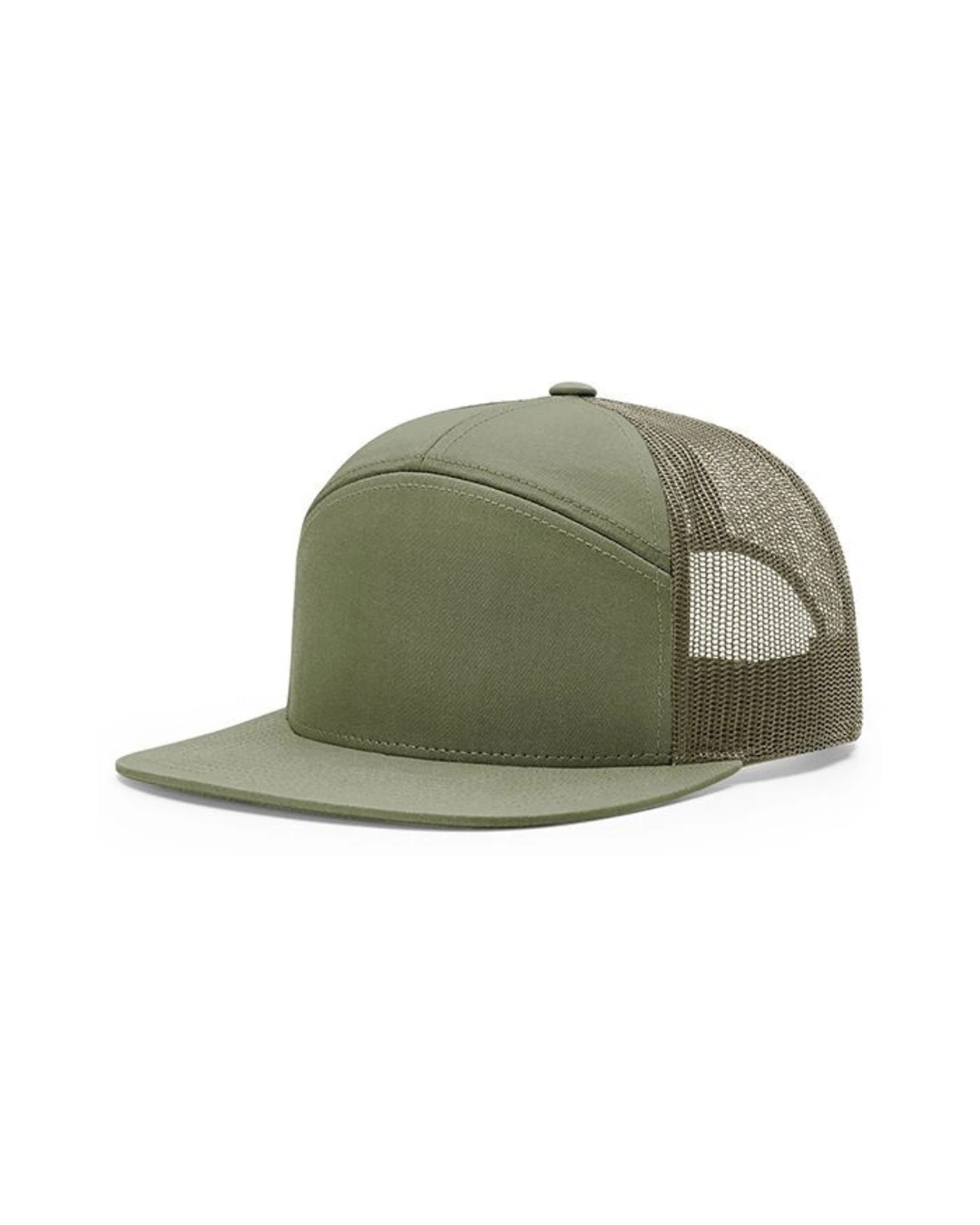 Custom trucker hats in Olive
