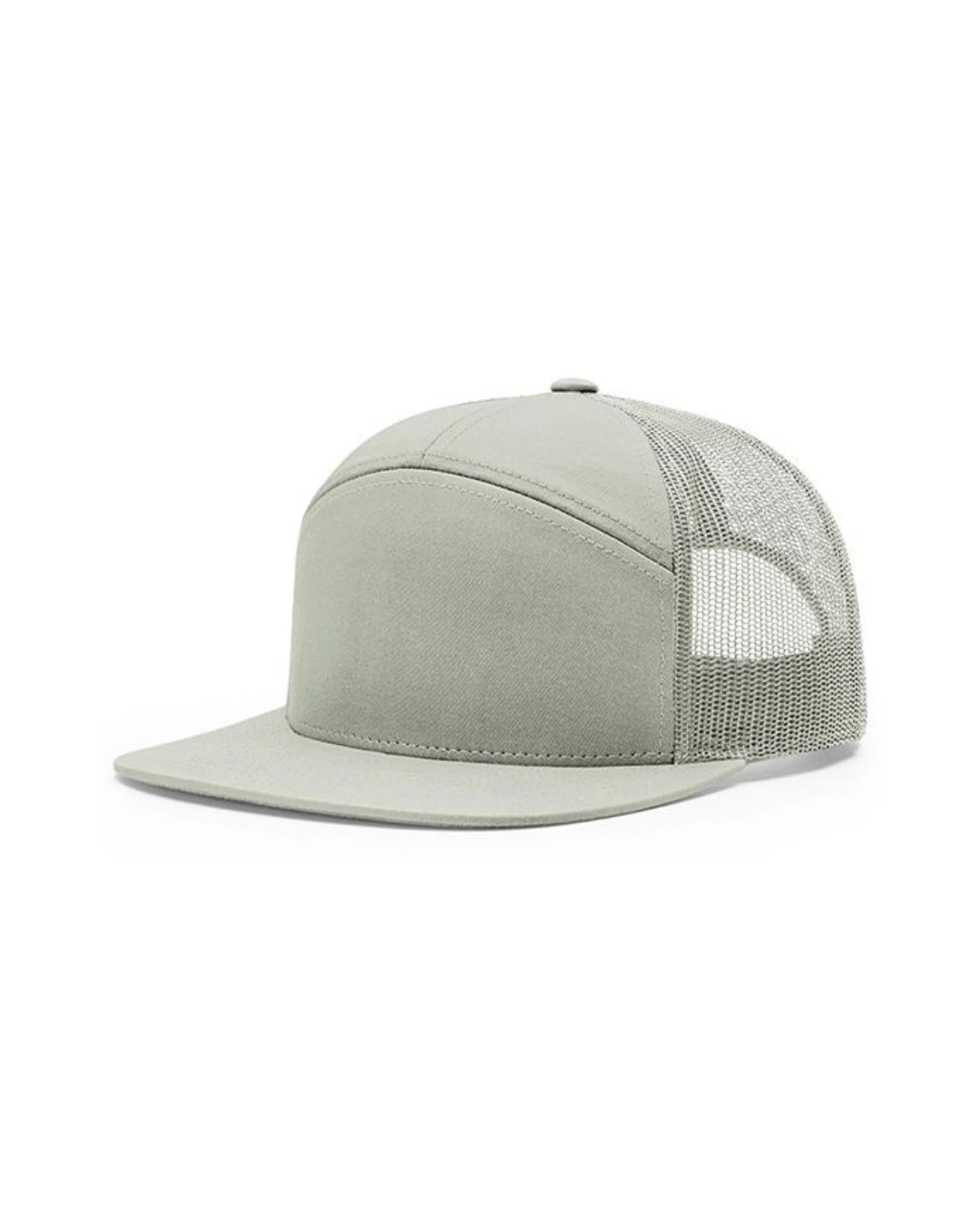 Custom trucker hats in Stone Gray