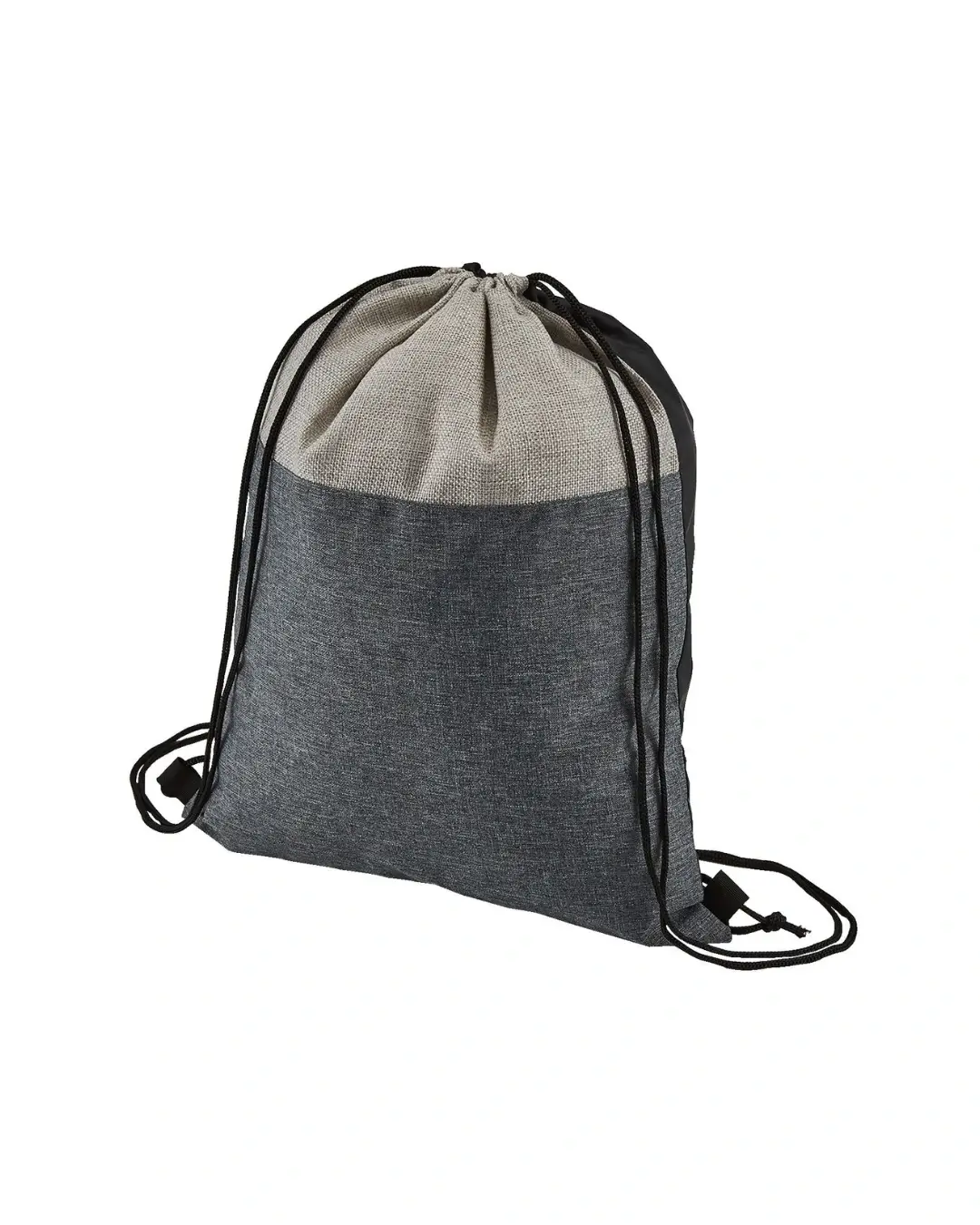 Custom Heathered Jute Cinch Backpacks (16.5″ x 13″)
