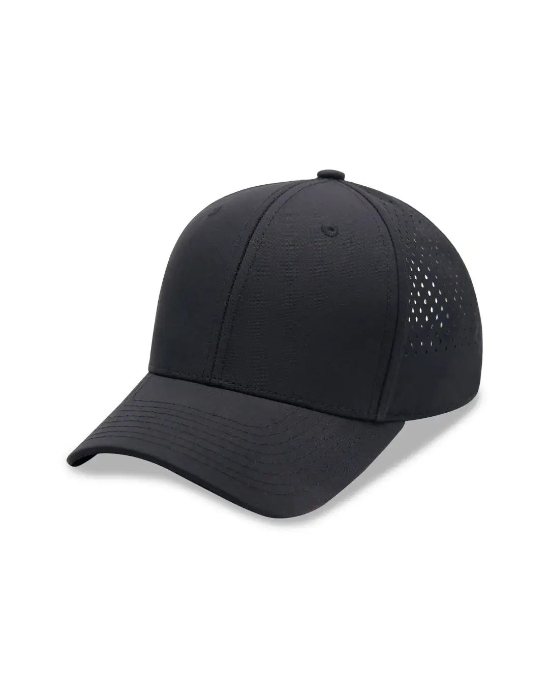 Custom golf hats in Black, side
