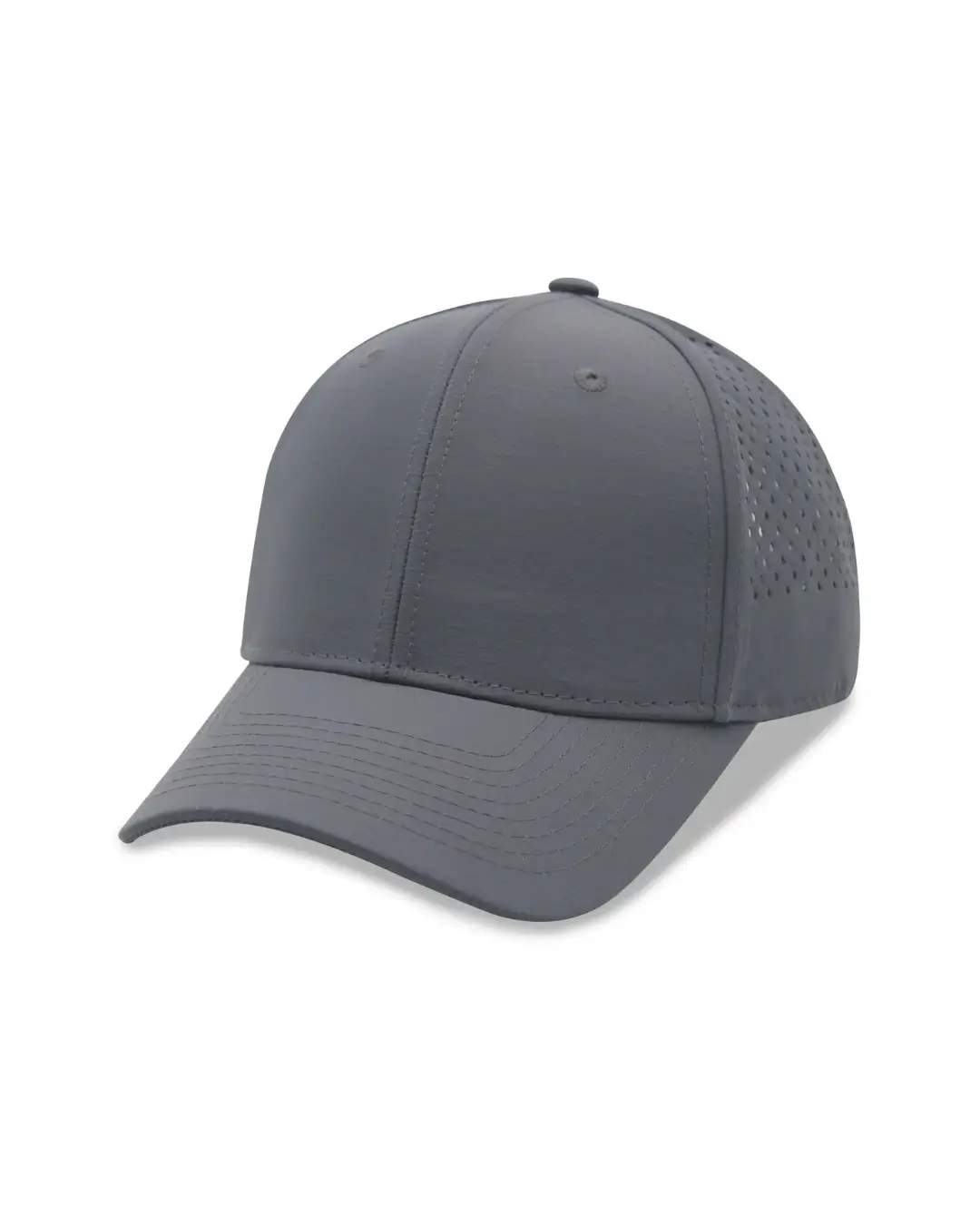 Custom golf hats in Charcoal Gray, side