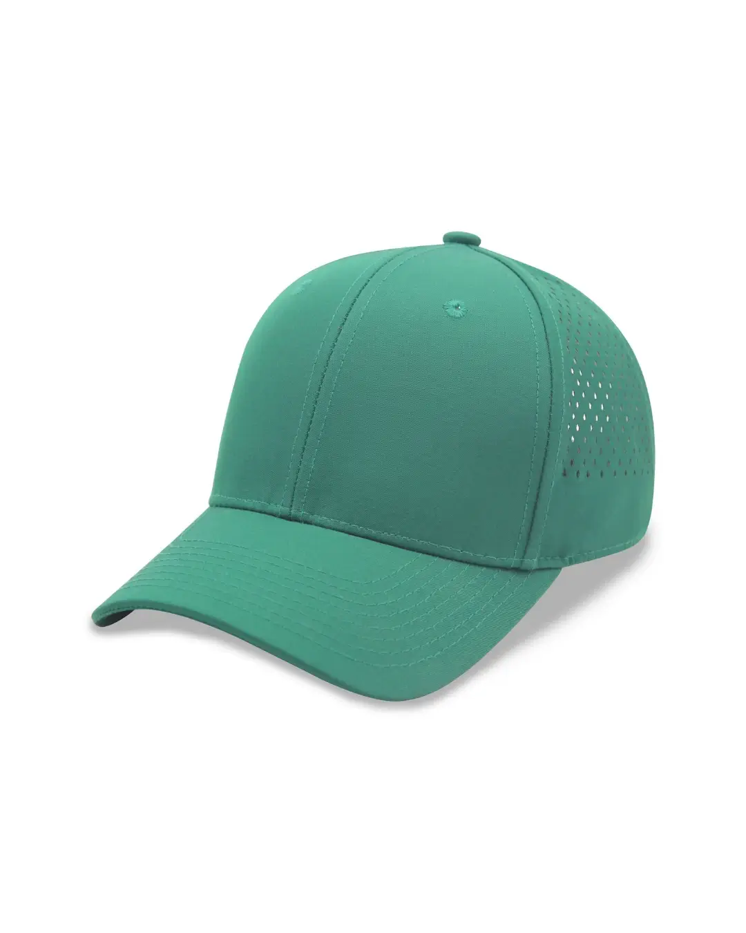 Custom golf hats in Green, side